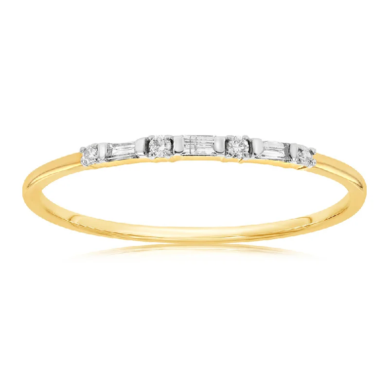 amethyst healing crystal necklace 9ct Yellow Gold 0.10 Carat Diamond Eternity Ring with 4Brilliant & 3Baguette Diamonds amethyst healing crystal necklace 9ct Yellow Gold 0.10 Carat Diamond Eternity Ring with 4Brilliant & 3Baguette Diamonds