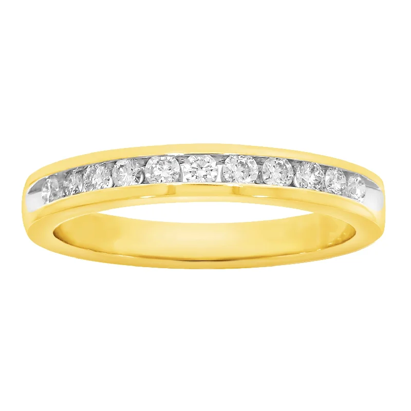 celestial sun and moon earrings 9ct Yellow Gold 1/3 Carat Diamond Ring with 11 Brilliant Diamonds