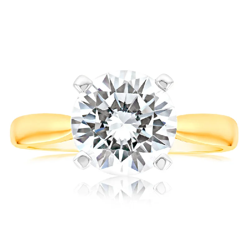 silver infinity symbol bracelet 9ct Yellow Gold 3.00ct Diamond Equivalent 9.5mm Zirconia Solitaire Ring