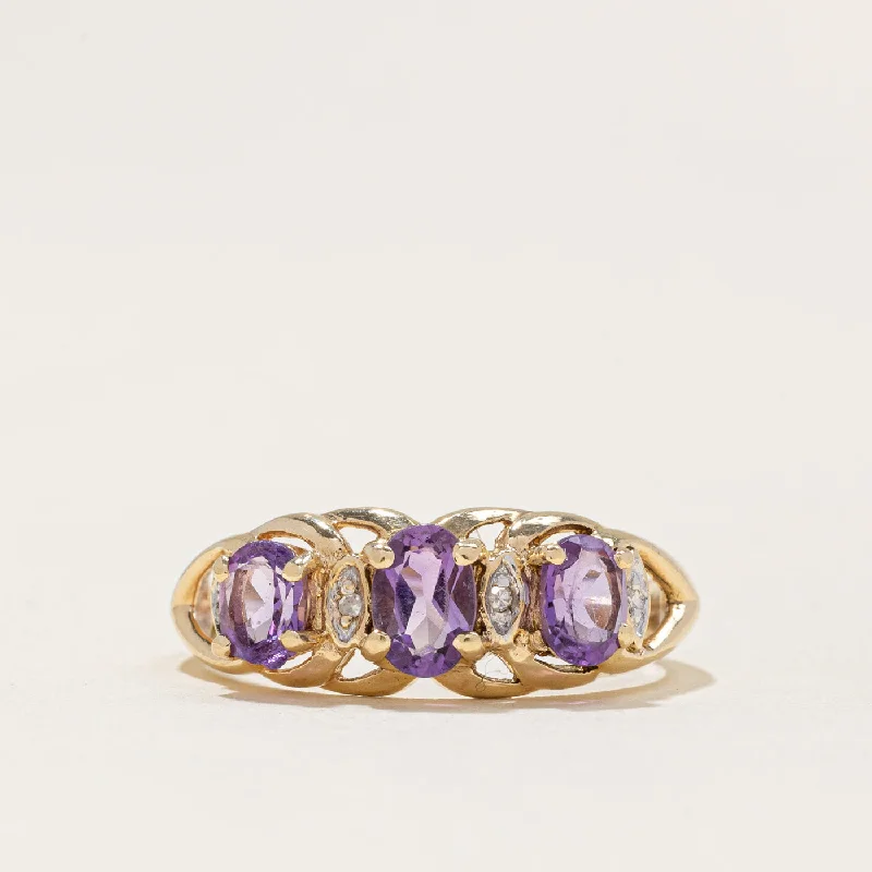 Amethyst & Diamond Ring | 0.75ctw, 0.02ctw | SZ 8 |