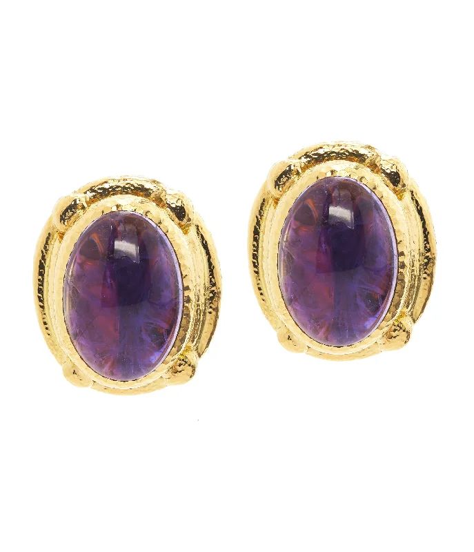 dainty beaded stretch bracelet Amethyst Earrings