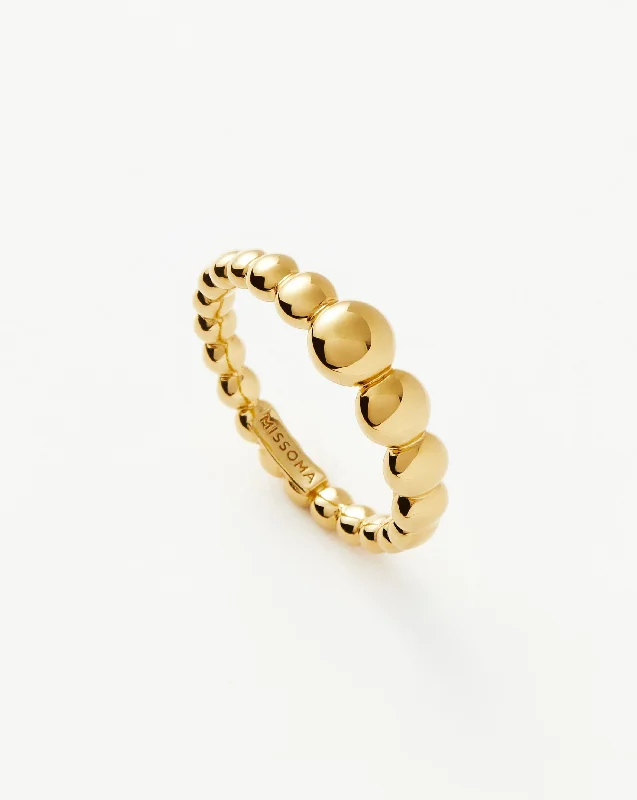 Beaded Stacking Ring | 18ct Gold Vermeil