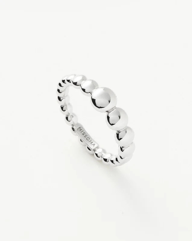 Beaded Stacking Ring | Sterling Silver