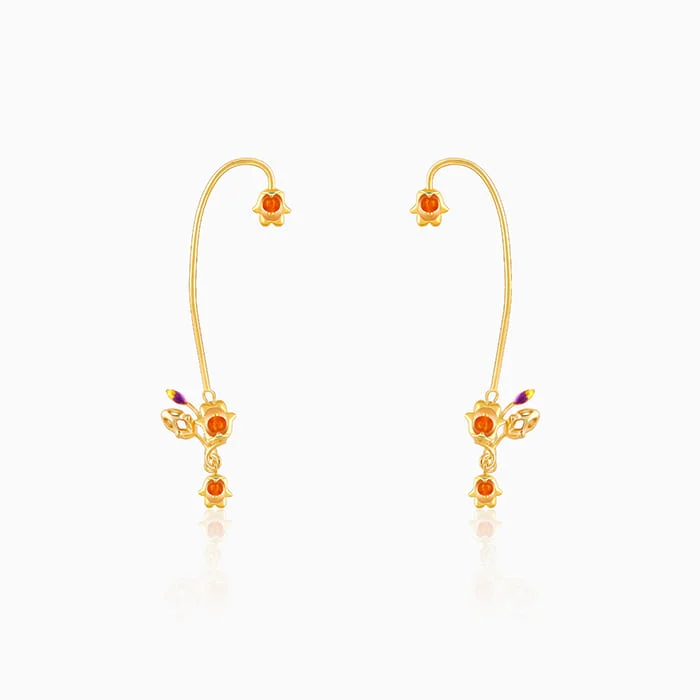 Golden Classic Bell Mallow Convertible Earrings