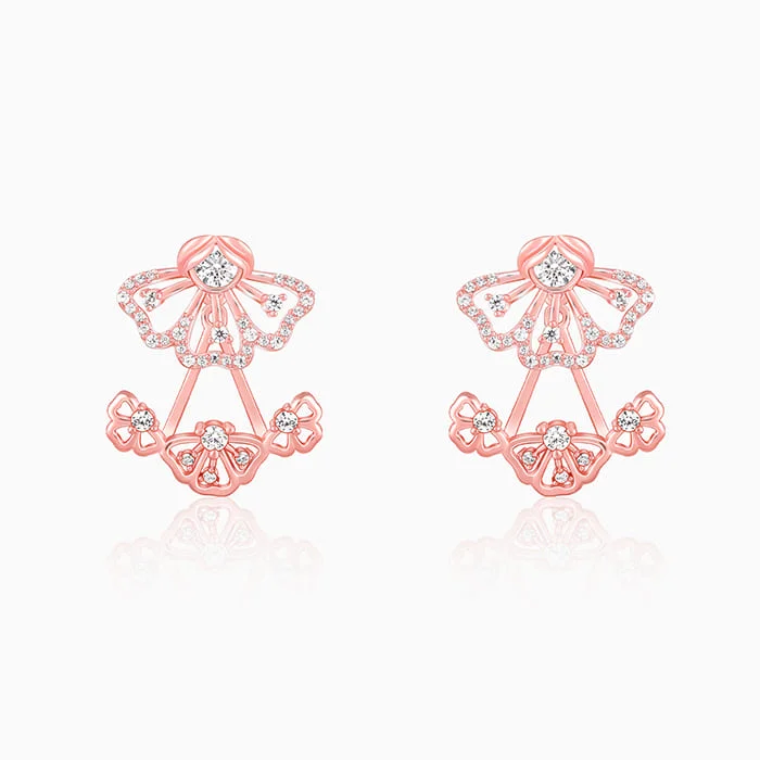 Rose Gold Eyebright Convertible Earrings