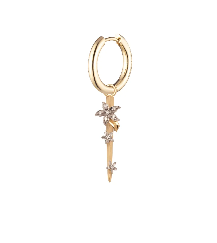 handcrafted gemstone toe ring Blossoms- Resilience : Small Thorn Small Chubby Ear Hoop handcrafted gemstone toe ring Blossoms- Resilience : Small Thorn Small Chubby Ear Hoop
