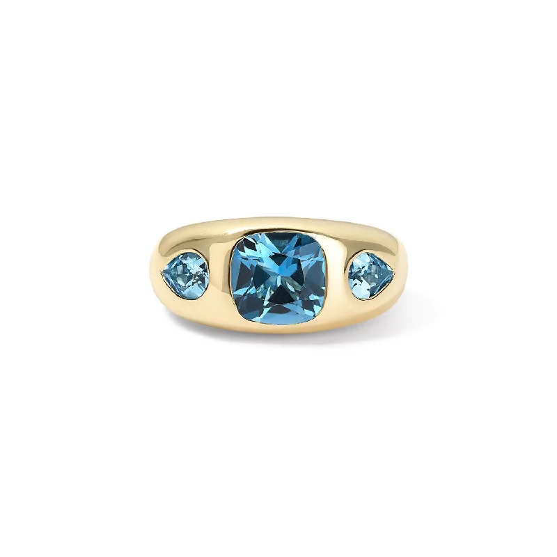 Blue Topaz Trio Ring