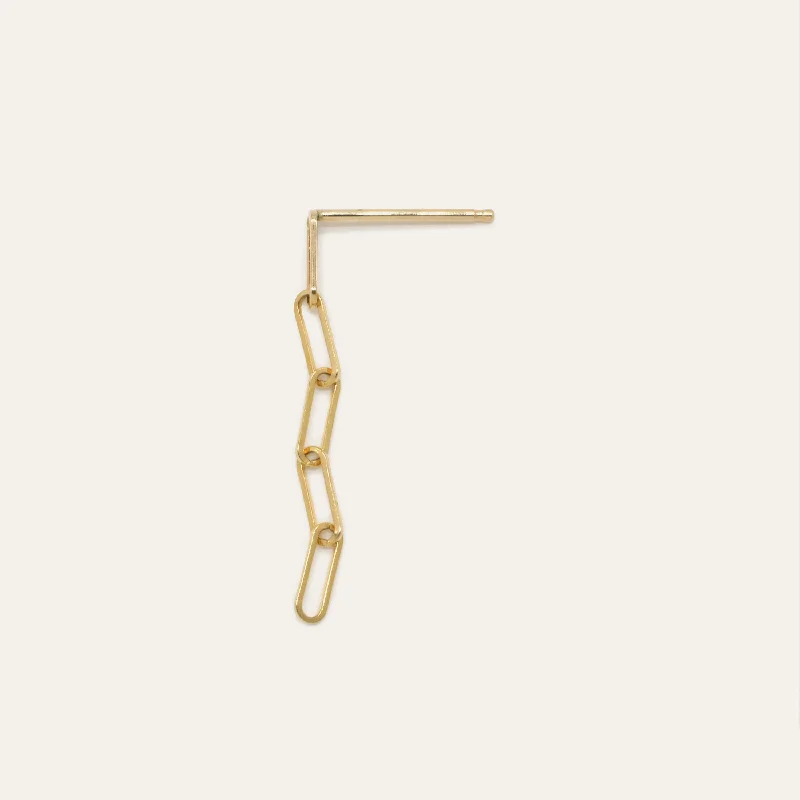 dainty gold anchor bracelet Brick Drop Earrings