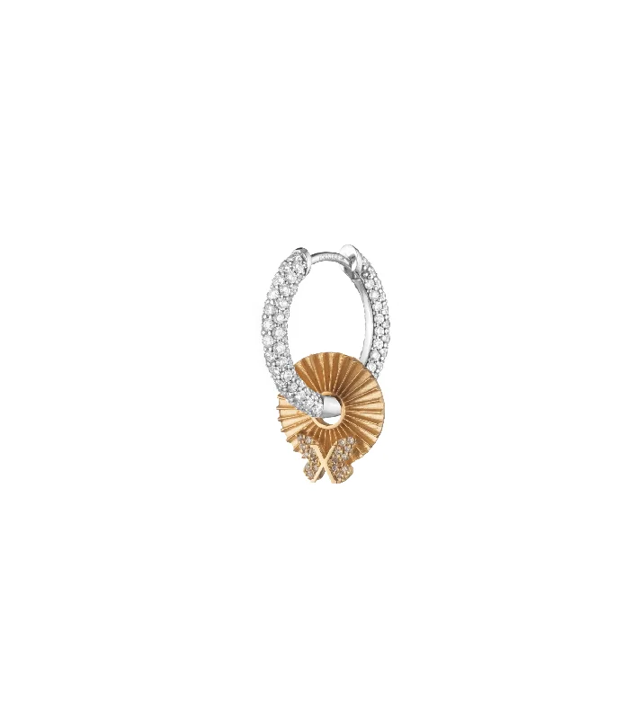 personalized couples necklace gold Butterfly - Reverie : Gold Symbol Disk Small Pave Chubby Ear Hoop personalized couples necklace gold Butterfly - Reverie : Gold Symbol Disk Small Pave Chubby Ear Hoop