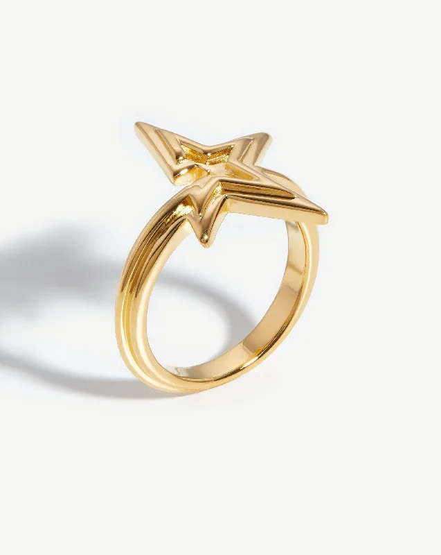 Celestial Ridge Star Ring | 18ct Gold Vermeil