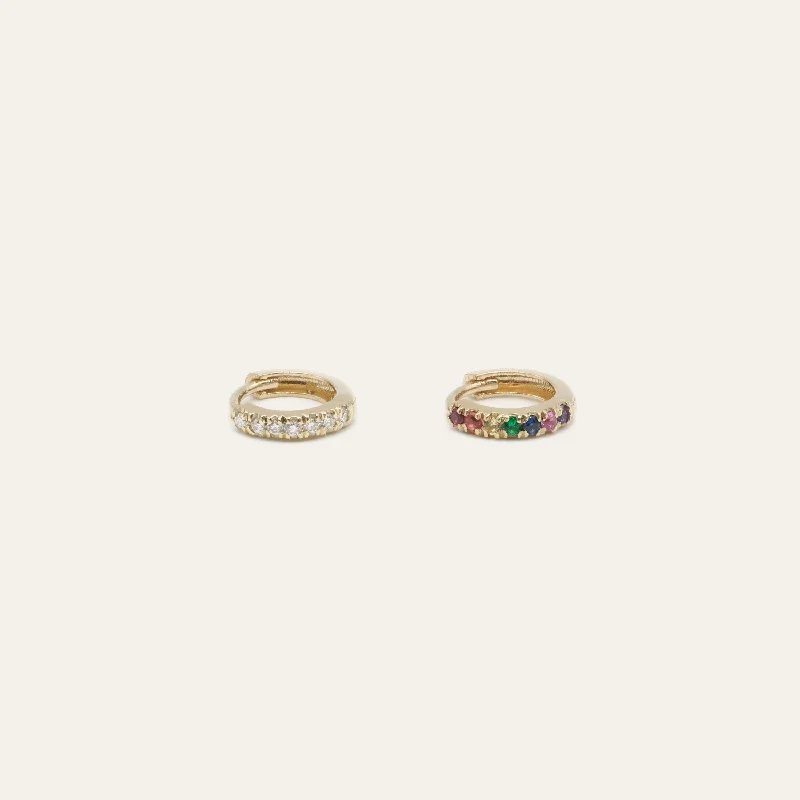 rose gold ring with diamonds Chelsea Hoop