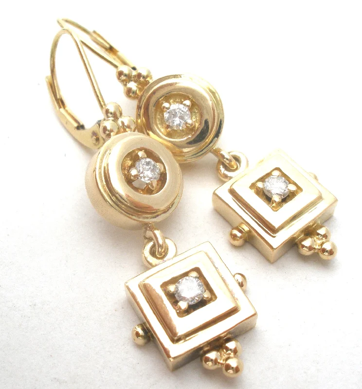 sapphire princess cut ring Clyde Duneier Diamond Earrings 14K Gold