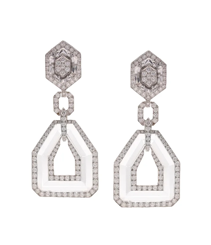 double-layered choker necklace Crystal Palace Earrings