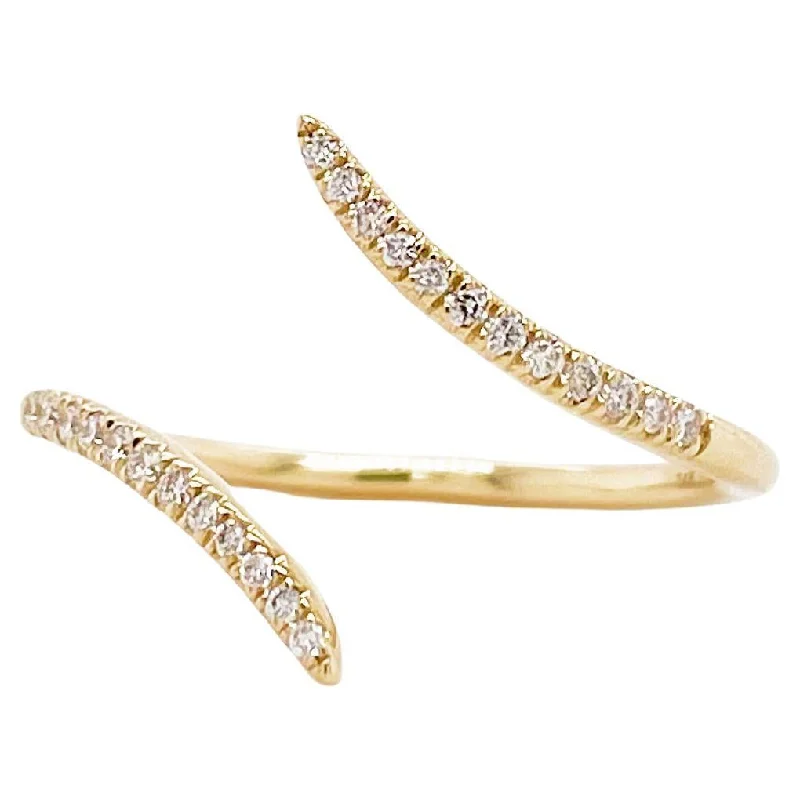freshwater pearl drop earrings Diamond Bypass Ring
