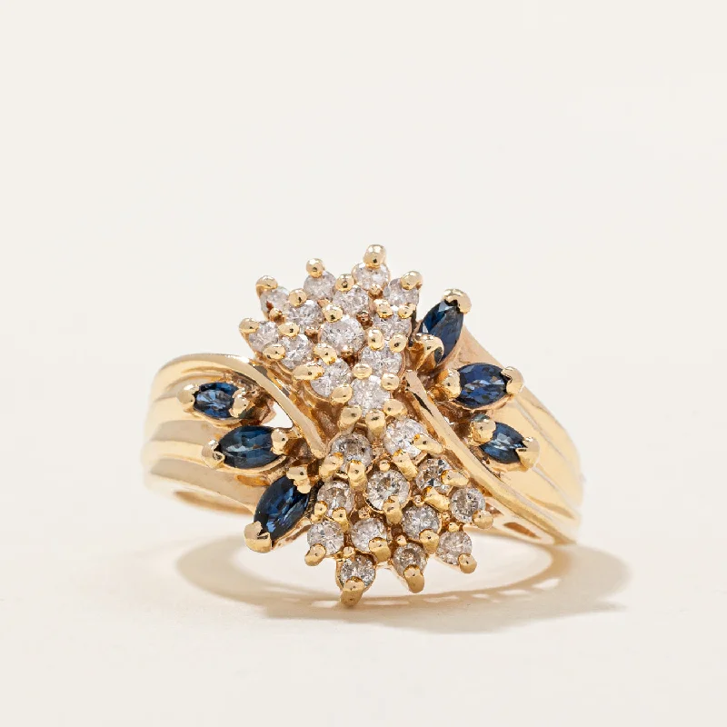 Diamond & Sapphire Cocktail Ring | 0.52ctw, 0.36ctw | SZ 6.75 |