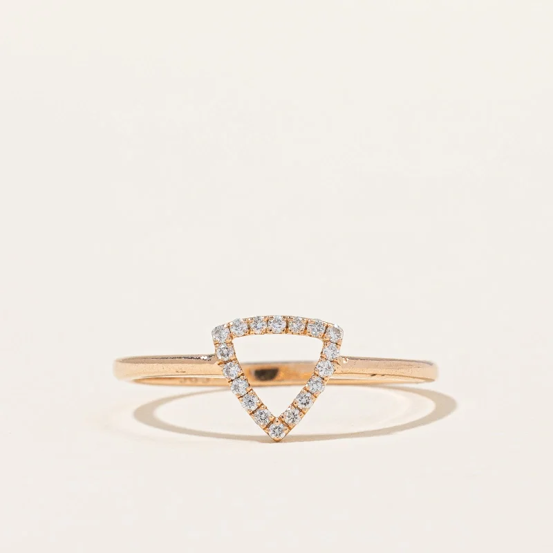 Diamond Soft Triangle Ring | 0.07ctw | SZ 7.25 |