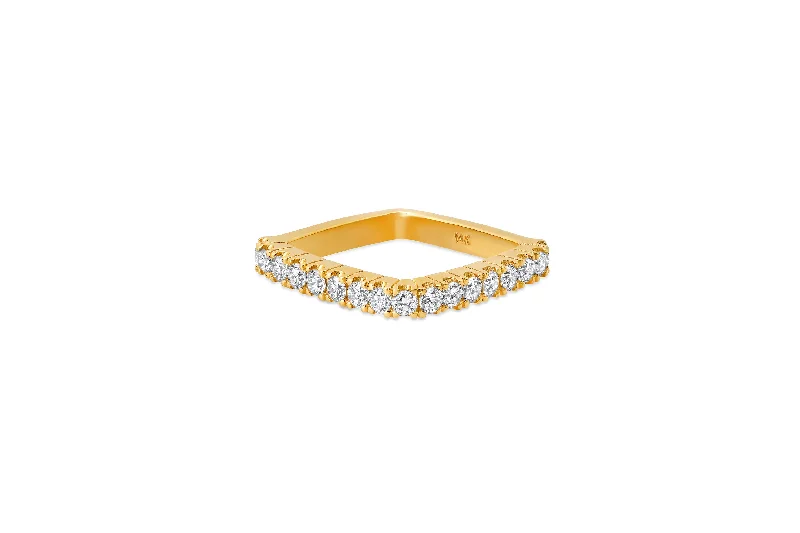 white topaz stacking rings Diamond Square Ring