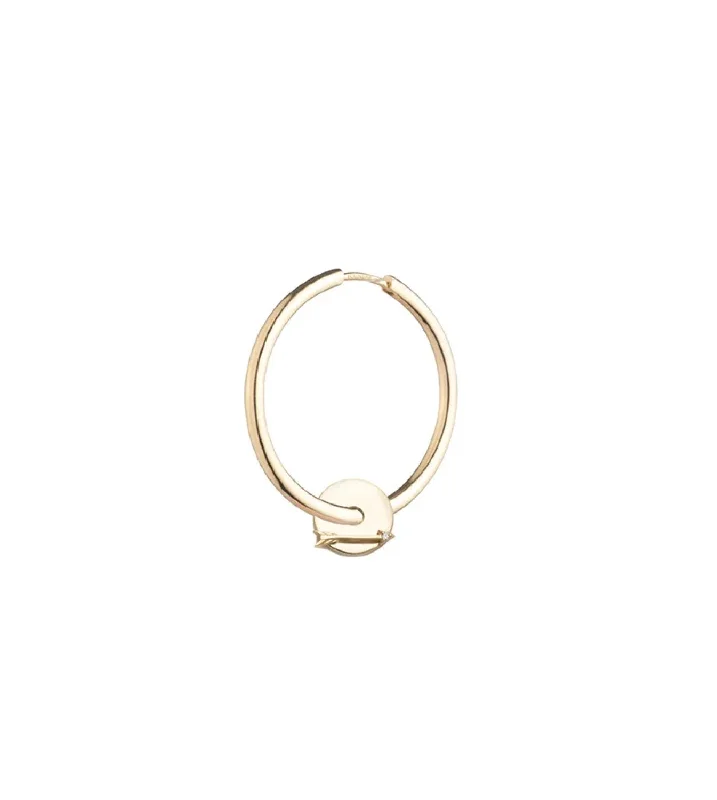 gold-plated figaro chain Dream : Large Hoop Earring