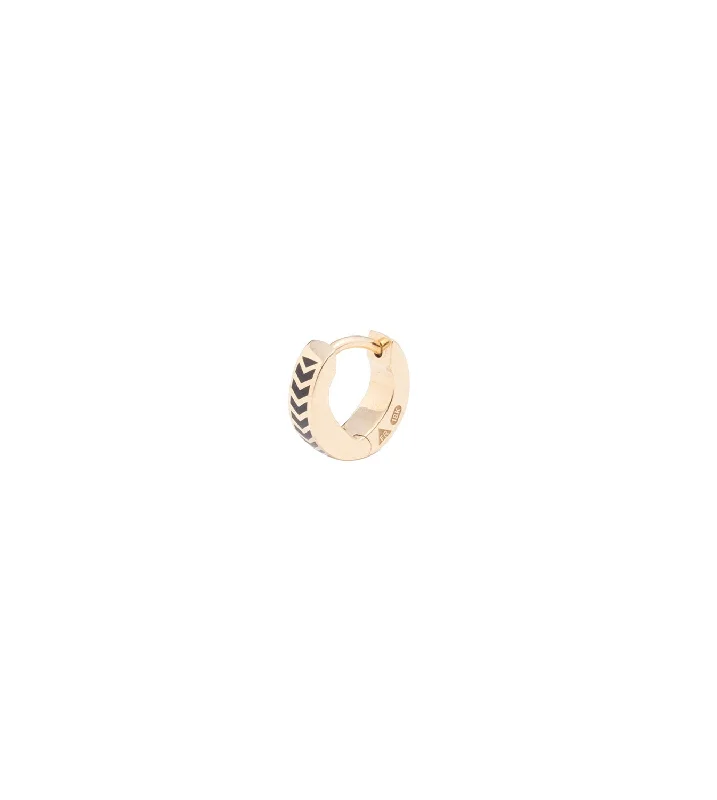 black stainless steel signet ring Dream : Tenet Huggie Earring