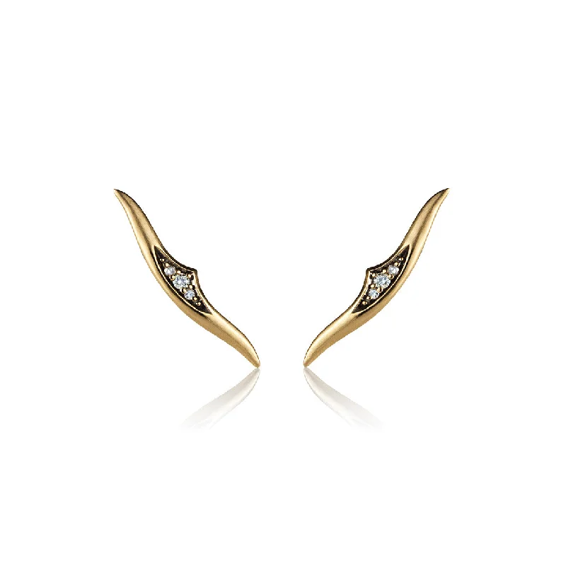 vintage pearl engagement ring Ear Climber Earrings