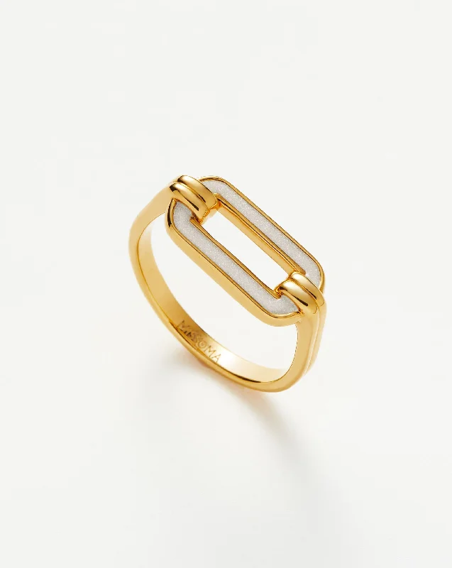 Enamel Haze Ovate Stacking Ring