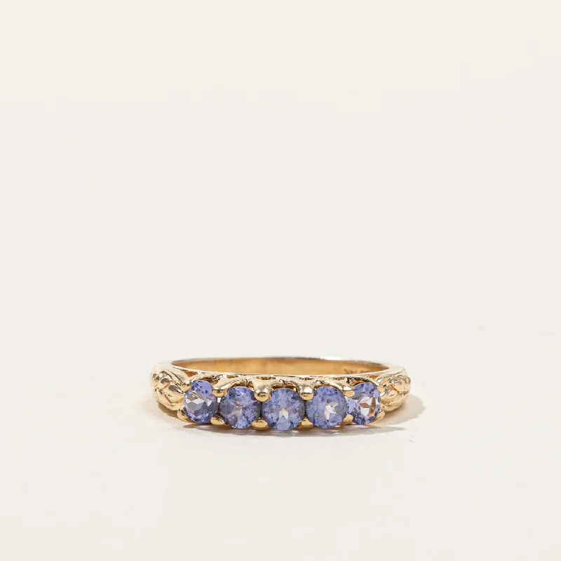 Five Stone Tanzanite Ring | 1.00ctw | SZ 8.5 |