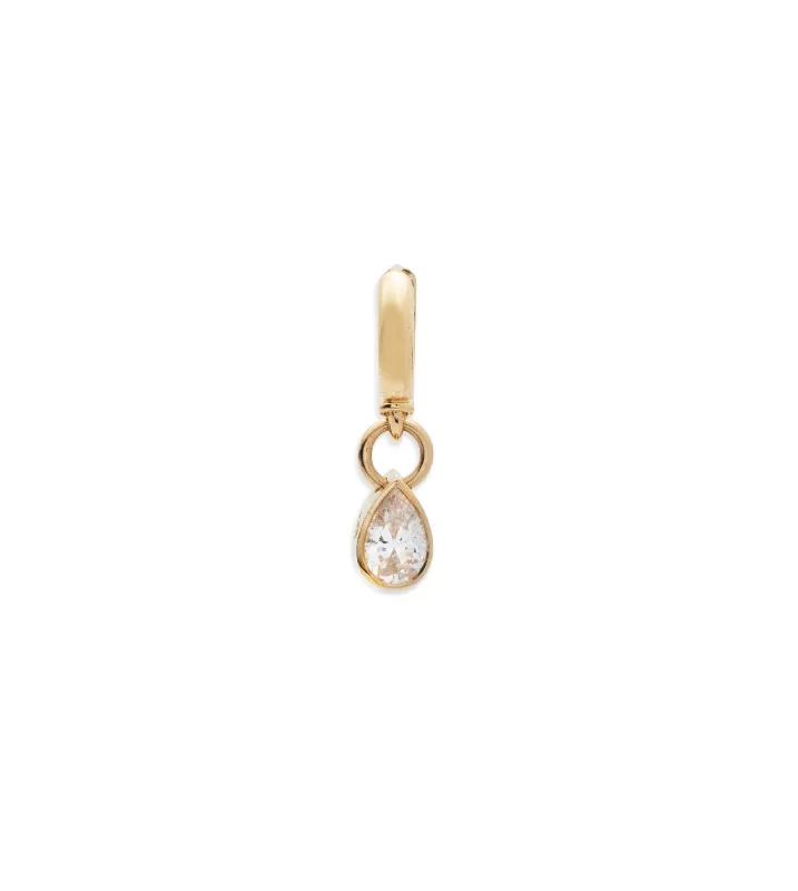 handcrafted gold stud earrings Forever & Always a Pair - Love : Diamond Hoop Earring