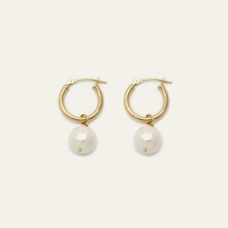 dainty gemstone chain bracelet Forever Pearl Hoops