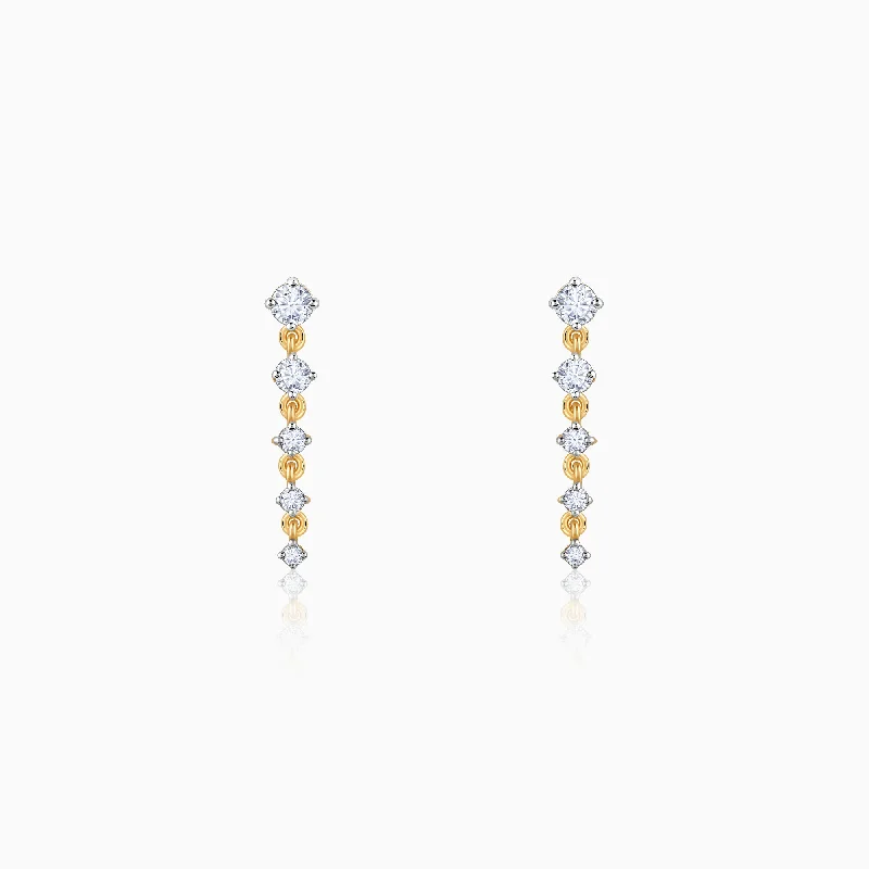 Gold Divine Shimmers Diamond Earrings