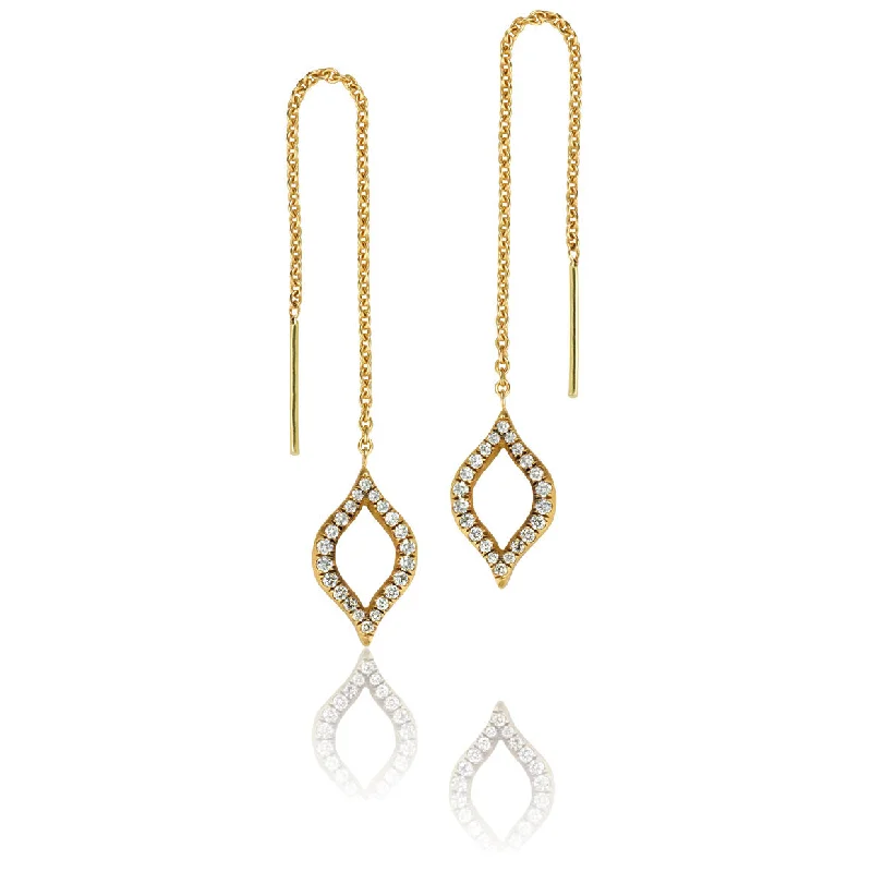 amethyst gemstone engagement ring Elli gold earrings with white diamond pavé on drop chain