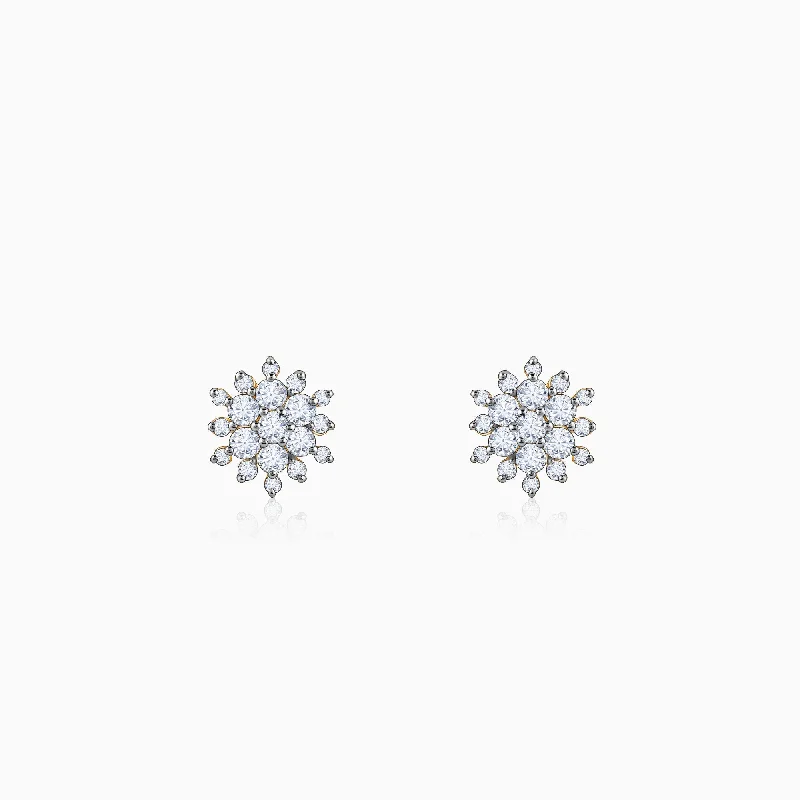 Gold Garden Bloom Diamond Studs