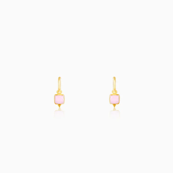 Golden Pink Blush Earrings