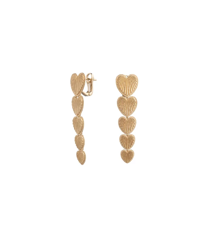evil eye protection bracelet True Love : Graduated Heart Token Earring