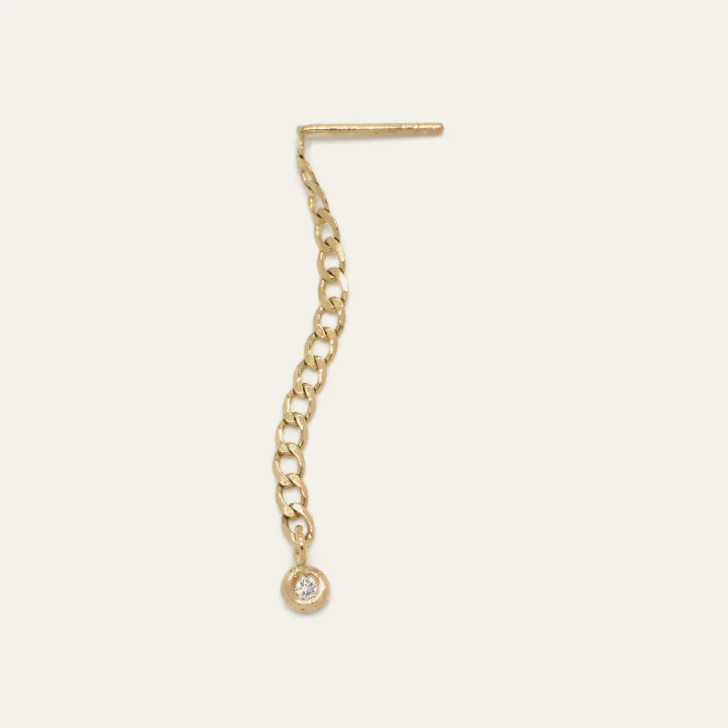 simple gold hoop earrings Greggie Diamond Earring