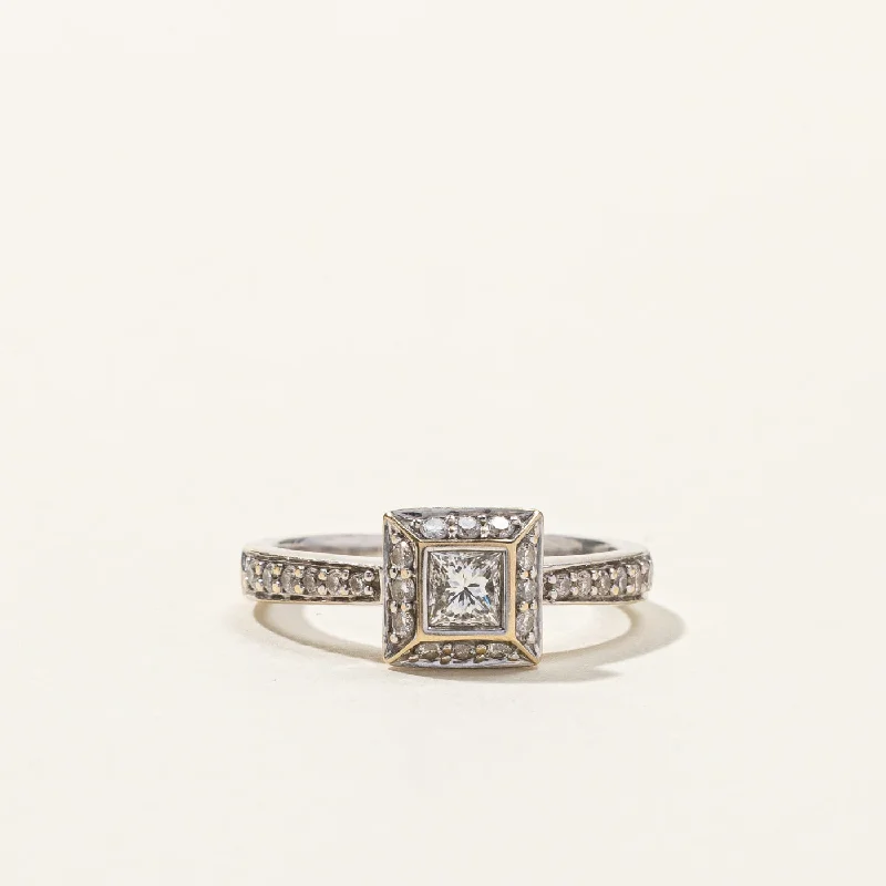 Halo Diamond Engagement Ring | 0.54ctw | SZ 5.25 |