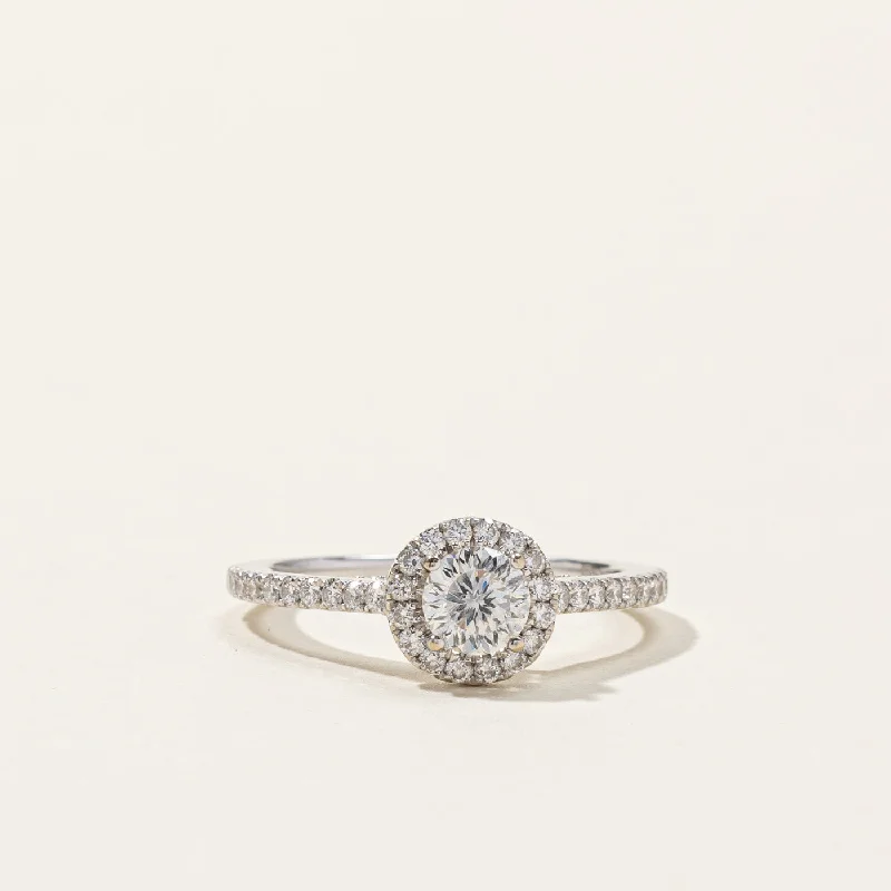 Halo Diamond Engagement Ring | 0.92ctw | SZ 6 |