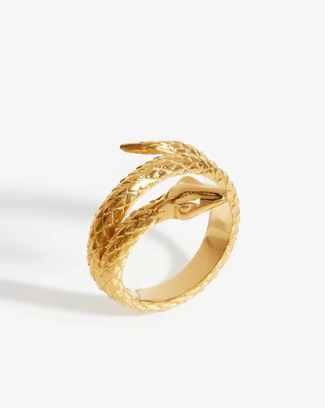 Harris Reed Coiled Serpent Ring | 18ct Gold Plated