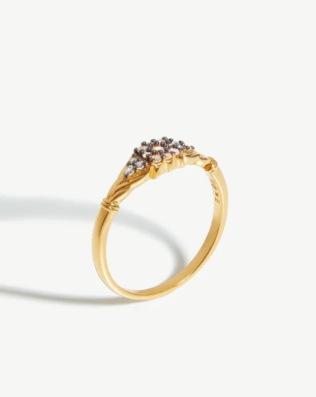 Harris Reed Gilded Pave Ring | 18ct Gold Vermeil/Cubic Zirconia