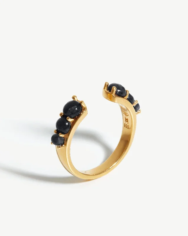 Harris Reed Openness Ring | 18ct Gold Vermeil/Black Onyx