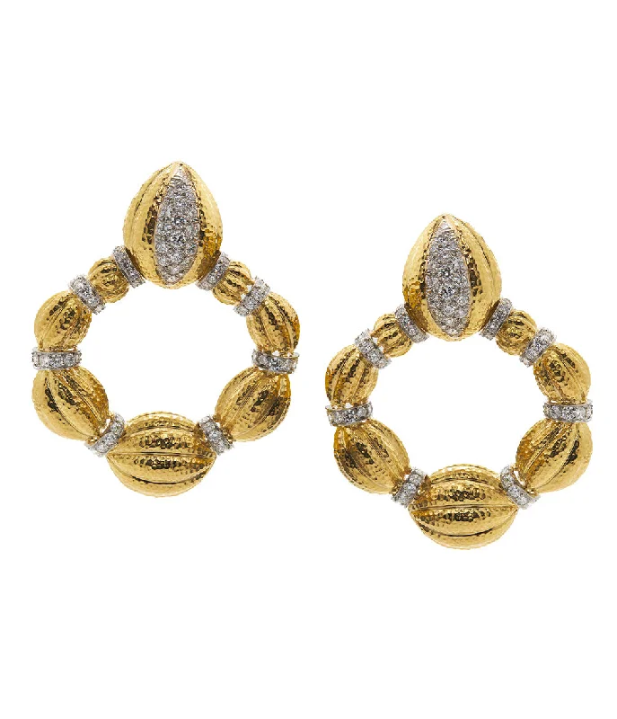 vintage-style filigree bracelet Harvest Hoop Earrings