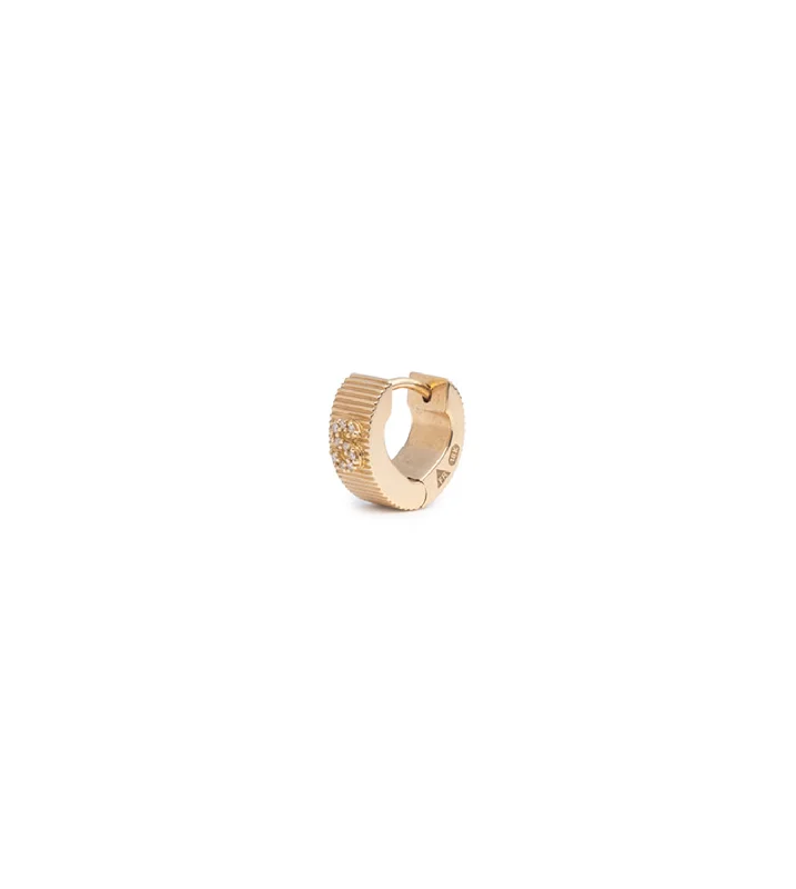 gothic claw ring men’s silver Initials & Numbers : Initial Huggie Earring