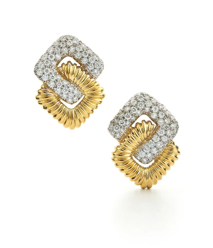 celestial galaxy planet earrings Interlocking Quad Earrings