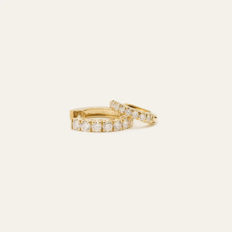 rose gold bezel ring Jackie & Chelsea Diamond Hoop Stack