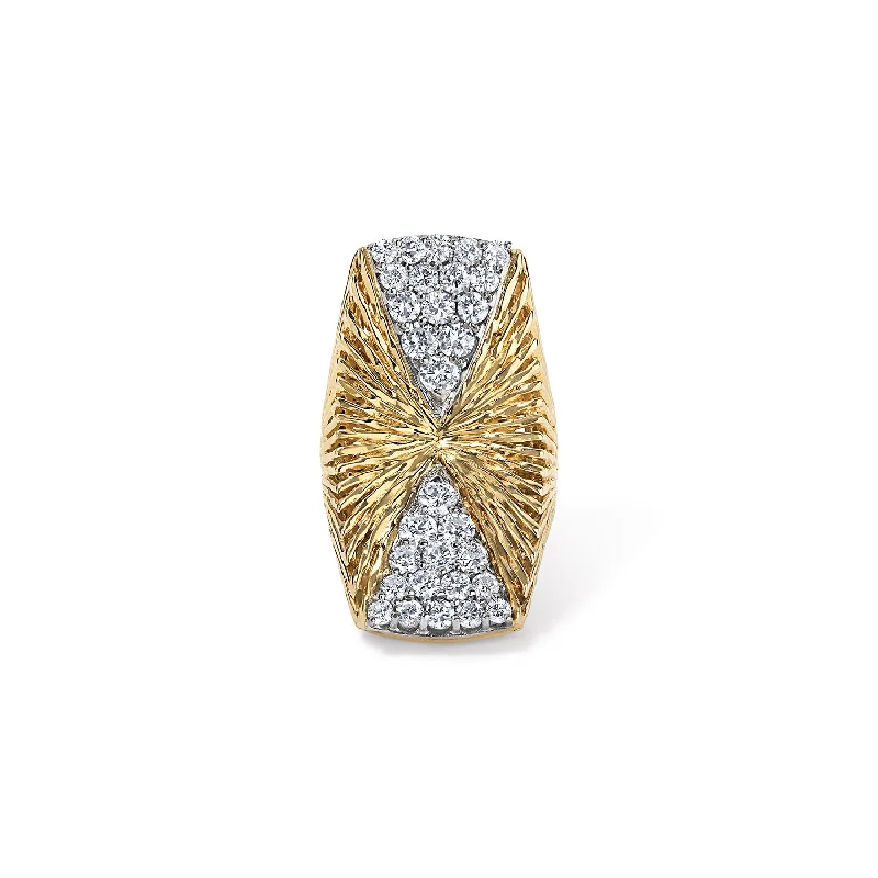 Kutchinsky Ring with Pave Diamonds