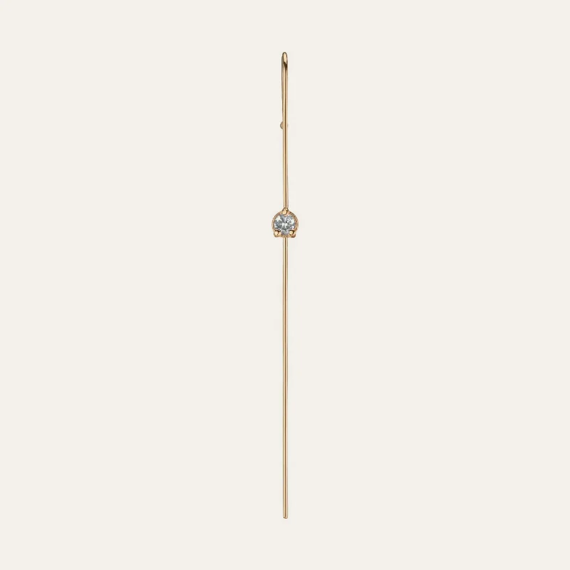 minimalist gold bracelet thin LABULGARA Precious Gem Needle Earring