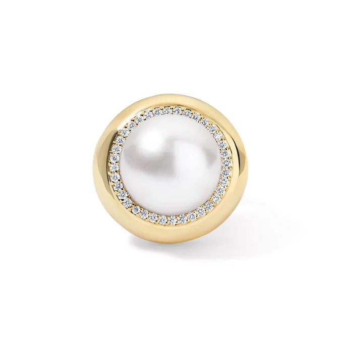 Large Candy Button Pearl Ring