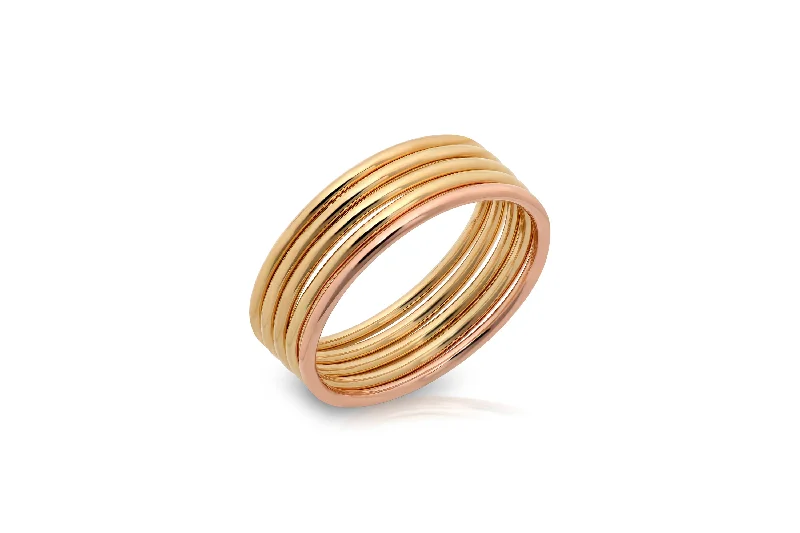 customized infinity bracelet Solid Gold Layering Ring