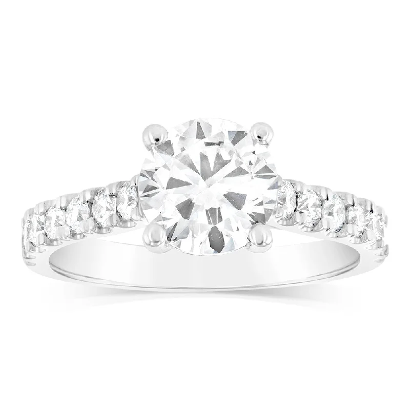 vintage art deco engagement ring Luminesce Lab Grown 2 Carat Diamond Engagement Ring in 18ct White Gold