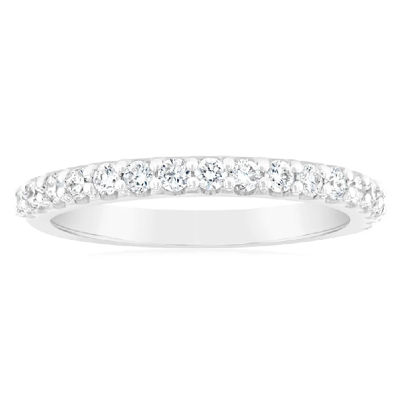 rose quartz bracelet healing Luminesce Lab Grown Diamond 1/3 Carat Wedding Band 14ct White Gold