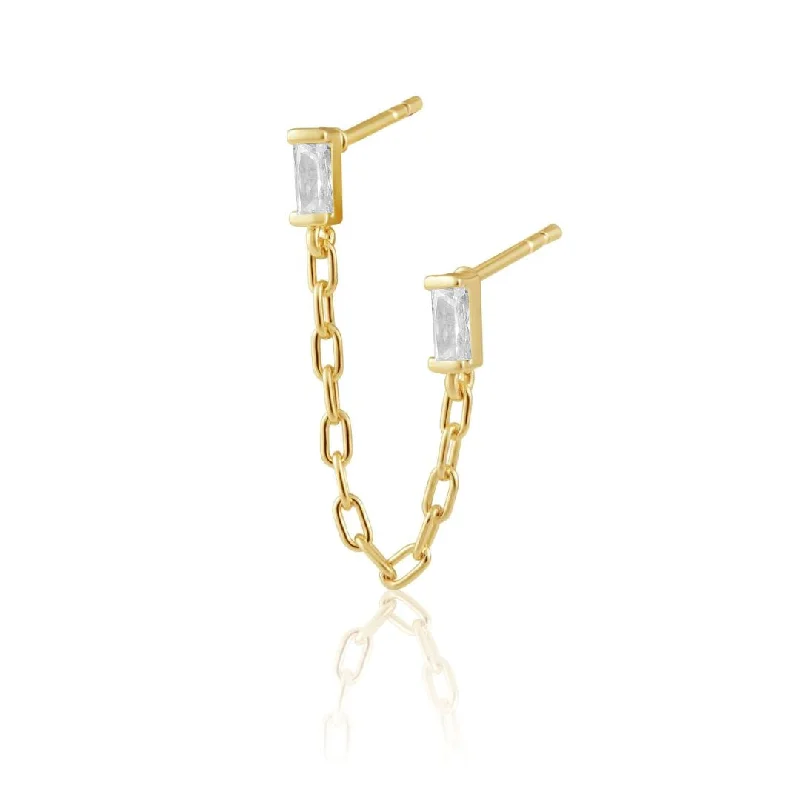 vintage-inspired gold locket Malia Double Stud Earrings